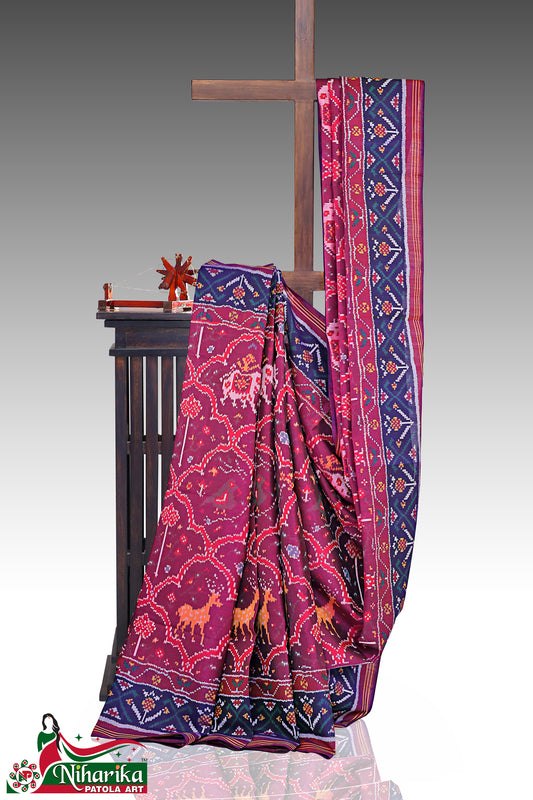 SMIPS-TF-PDb-01 | Traditional Figure Semi Ikkat Patola Saree