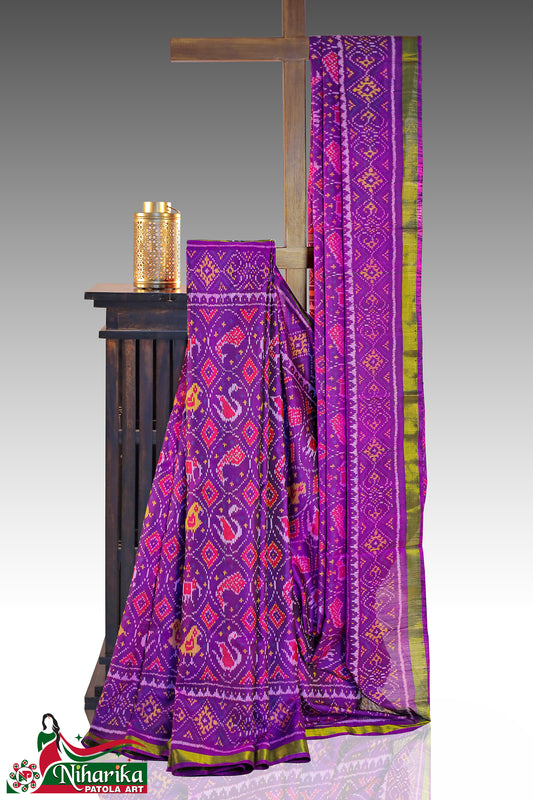 SMIPS-TF-Pr-01 | Traditional Figure Semi Ikkat Patola Saree