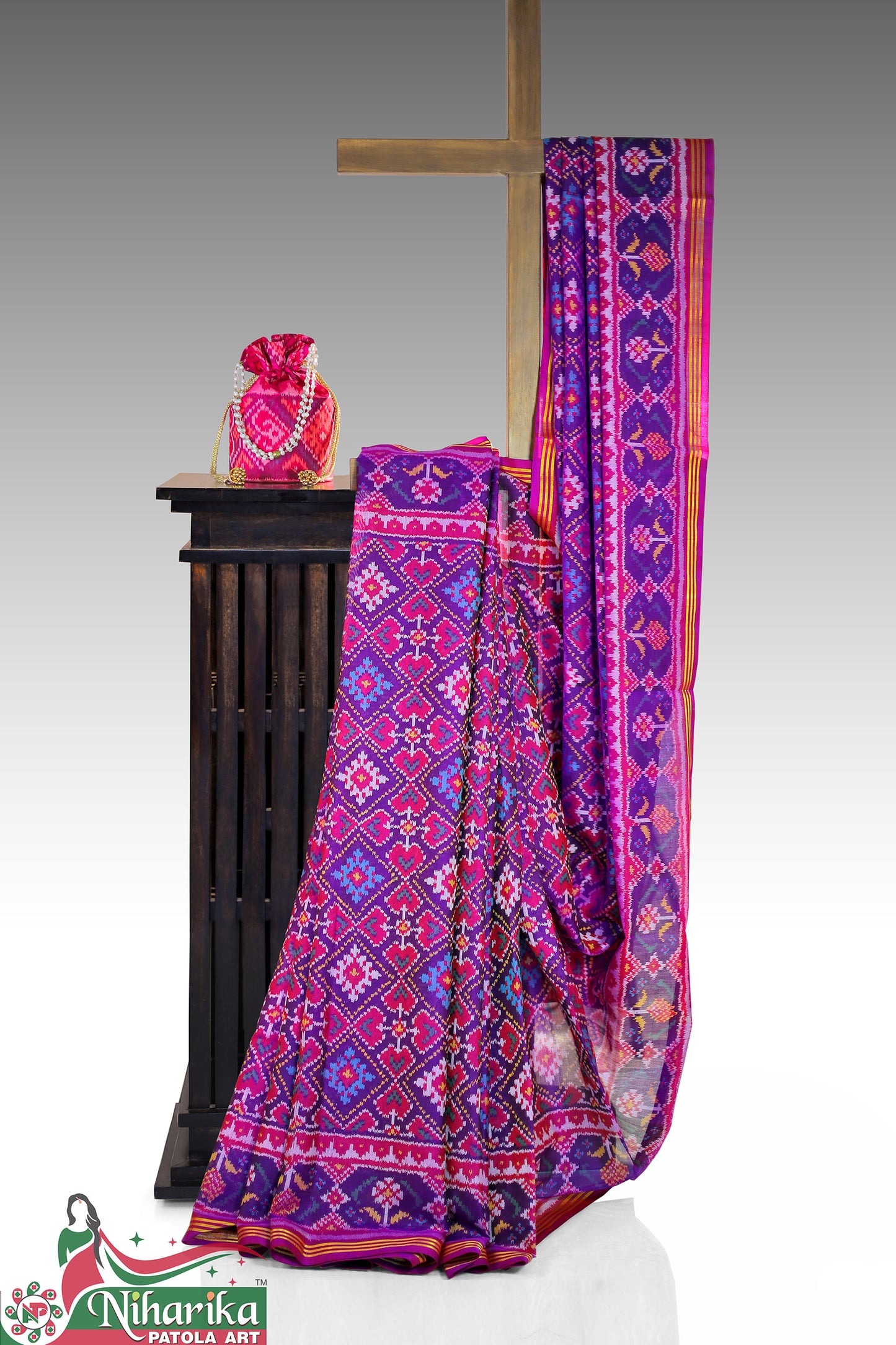 SMIPS-PC-PrP-01 | Panchanda Semi Ikkat Patola Saree