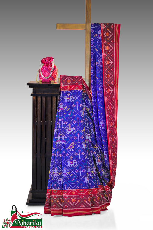 SMIPS-NK-IM-01 | Narikunj Semi Ikkat Patola Saree