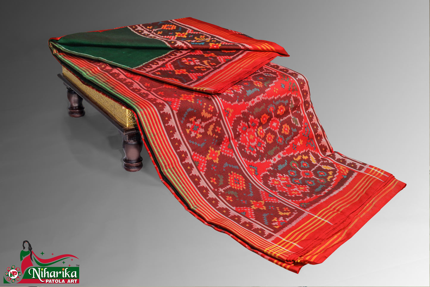 SMIPS-G-GM-01 | Gala Semi Ikkat Patola Saree