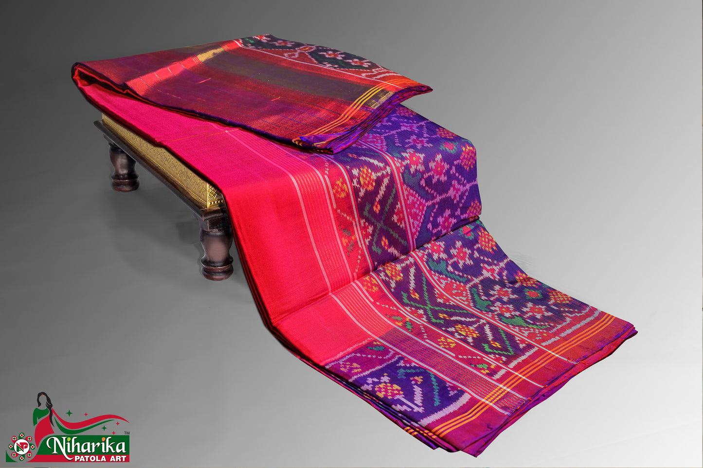 SMIPS-G-PB-01 | Gala Semi Ikkat Patola Saree