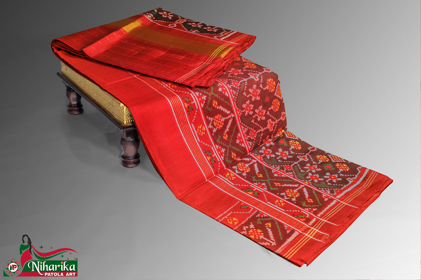 SMIPS-G-RM-01 | Gala Semi Ikkat Patola Saree