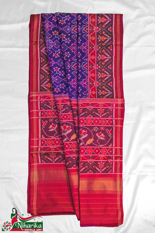 SMIPS-MC-BM-01 | Manekchok Semi Ikkat patola Saree