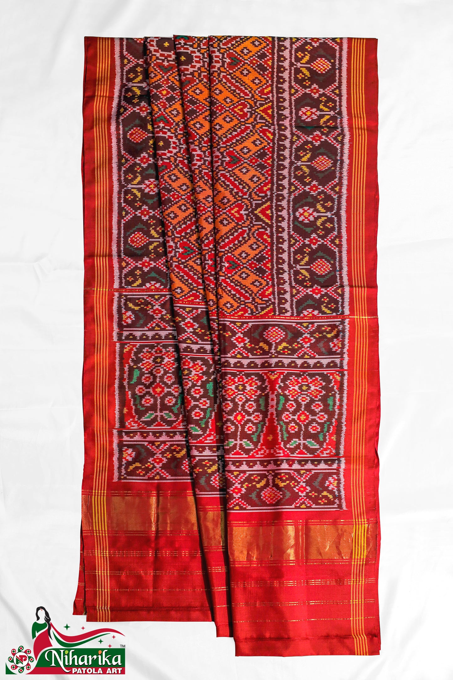 SMIPS-MC-OM-01 | Manekchok Semi Ikkat patola Saree