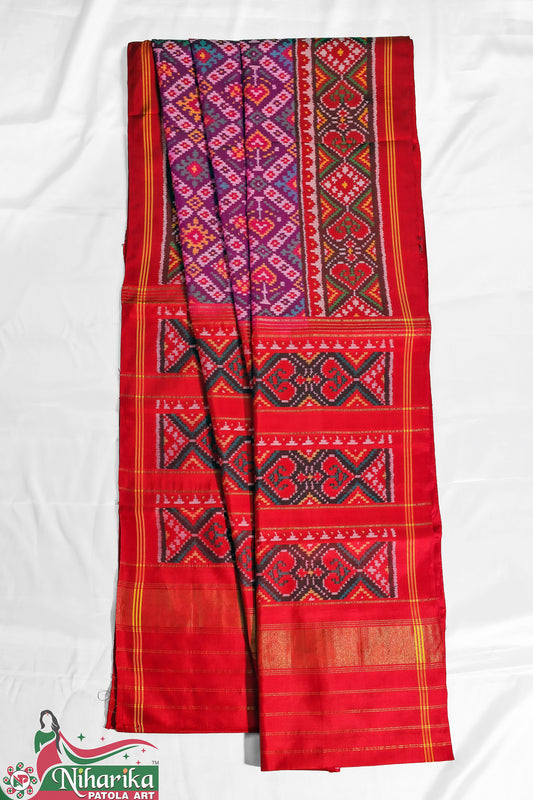 SMIPS-PC-RM-01 | Panchanda Semi Ikkat Patola Saree