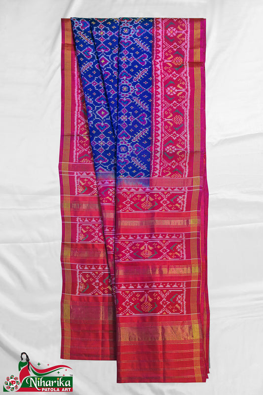 SMIPS-MC-BP-01 | Manekchok Semi Ikkat patola Saree