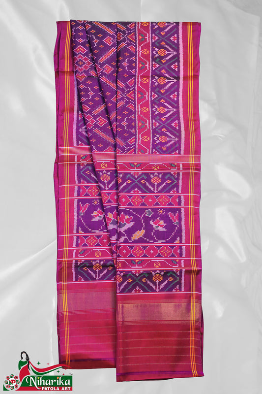 SMIPS-MC-VP-01 | Manekchok Semi Ikkat patola Saree