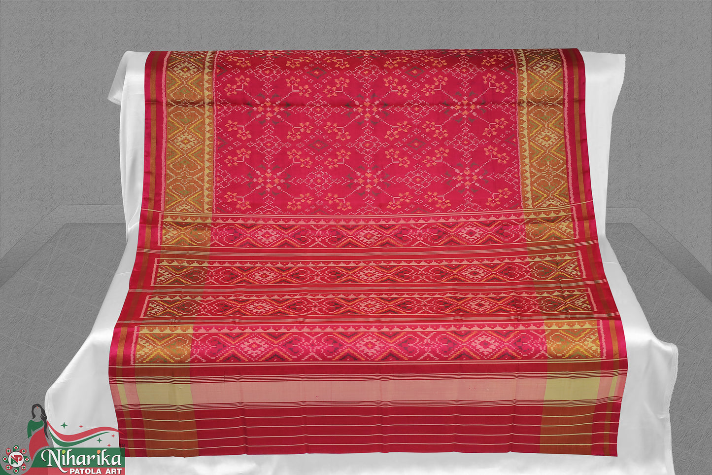 SIPS-NV-PP-01 | Navratan Single Ikkat Patola Saree (RAJKOTI)