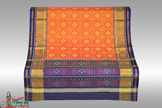 SIPS-PC-OB-01 | Paanchanda Single Ikkat Patola Saree (RAJKOTI)