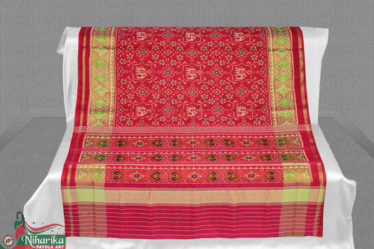 SIPS-NV-PP-02 | Navratan Single Ikkat Patola Saree (RAJKOTI)