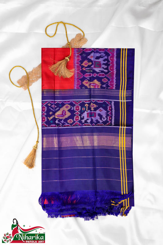 SIPD-GB-01 | Gaala Border Semi Ikkat Patola Dupatta