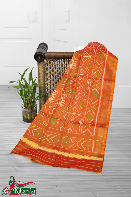 SIPD-NK-Rst-01 | Narikunj Single Ikkat Patola Dupatta