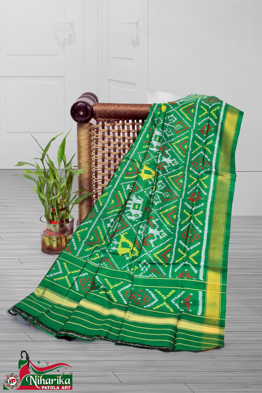 SIPD-NK-Pg-01 | Narikunj Single Ikkat Patola Dupatta