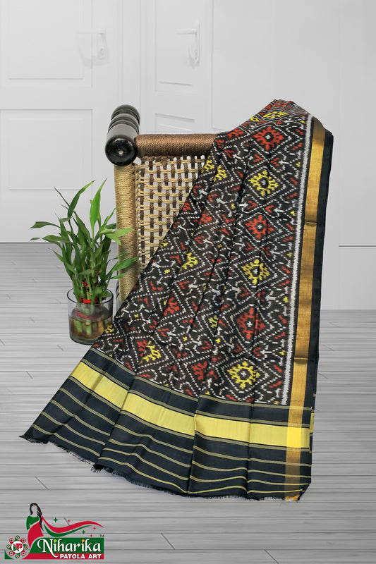 SIPD-PC-B-02 | Panchanda Single Ikkat Patola Dupatta