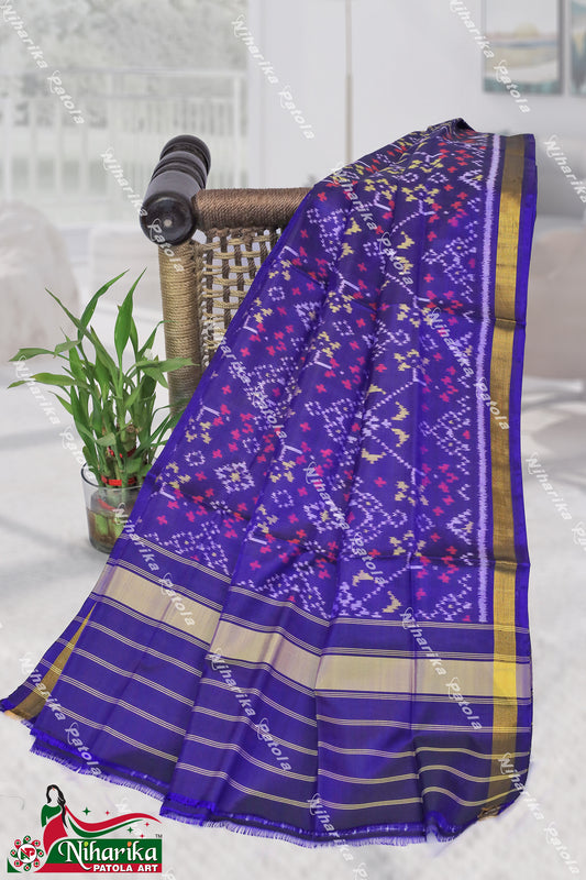 SIPD-NV-V-01 | Navratan Single Ikkat Patola Dupatta