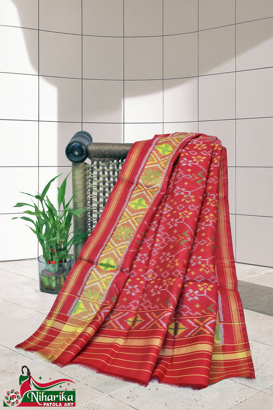 SIPD-NV-M-01 | Navratan Single Ikkat Patola Dupatta