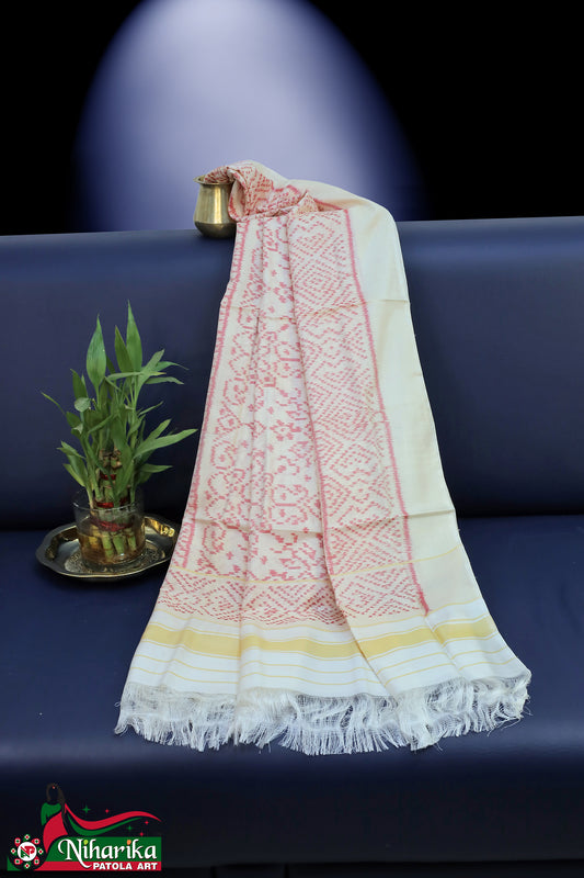 SIPD-F-Ow-01 | Fency Single Ikkat Patola Dupatta