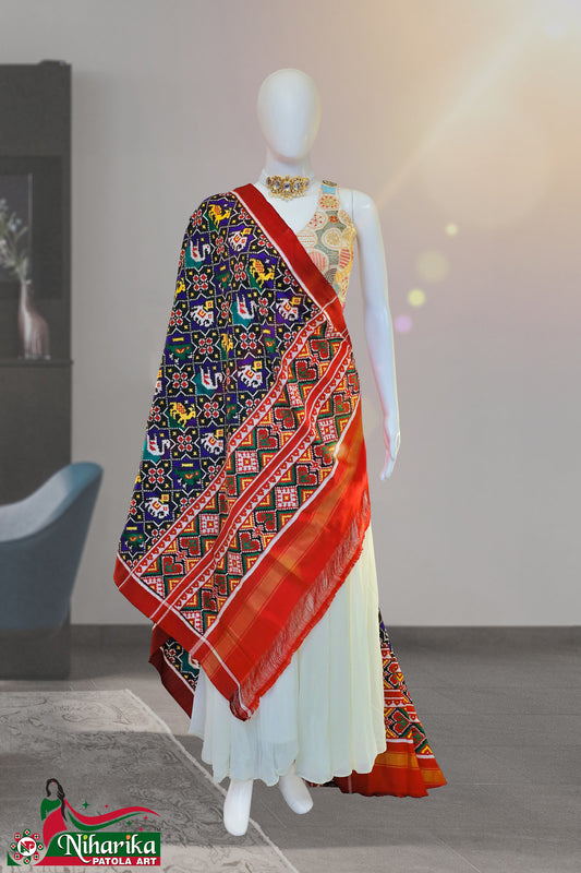 DIPD-NK-01 | Narikunj Double Ikkat Patola Dupatta