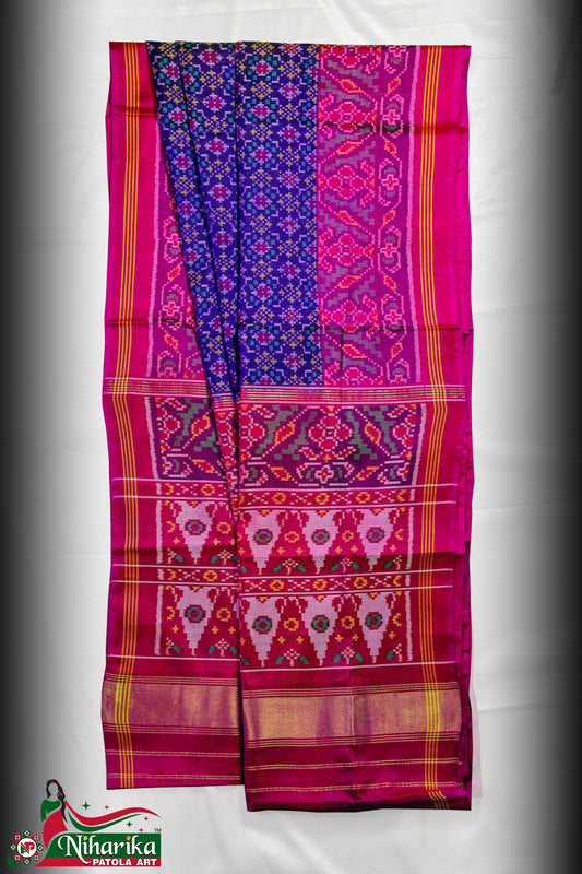 SIPS-BF-BP-01 | Buttonphool Semi Ikkat Patola Saree