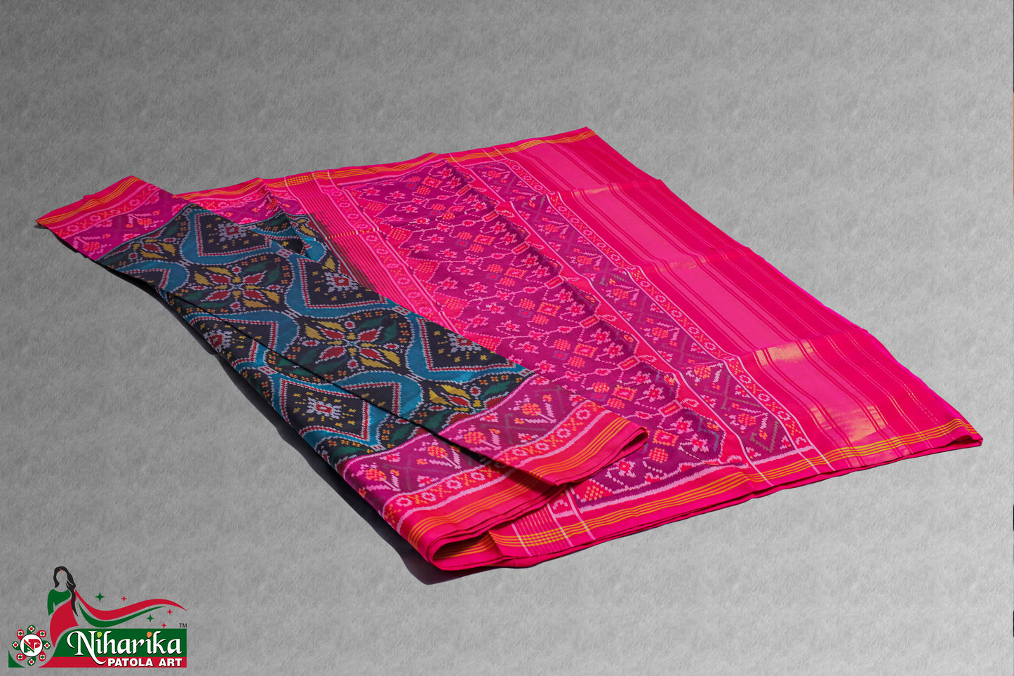 SIPS-F-BLB-01 | Fancy Semi Ikkat Patola Saree