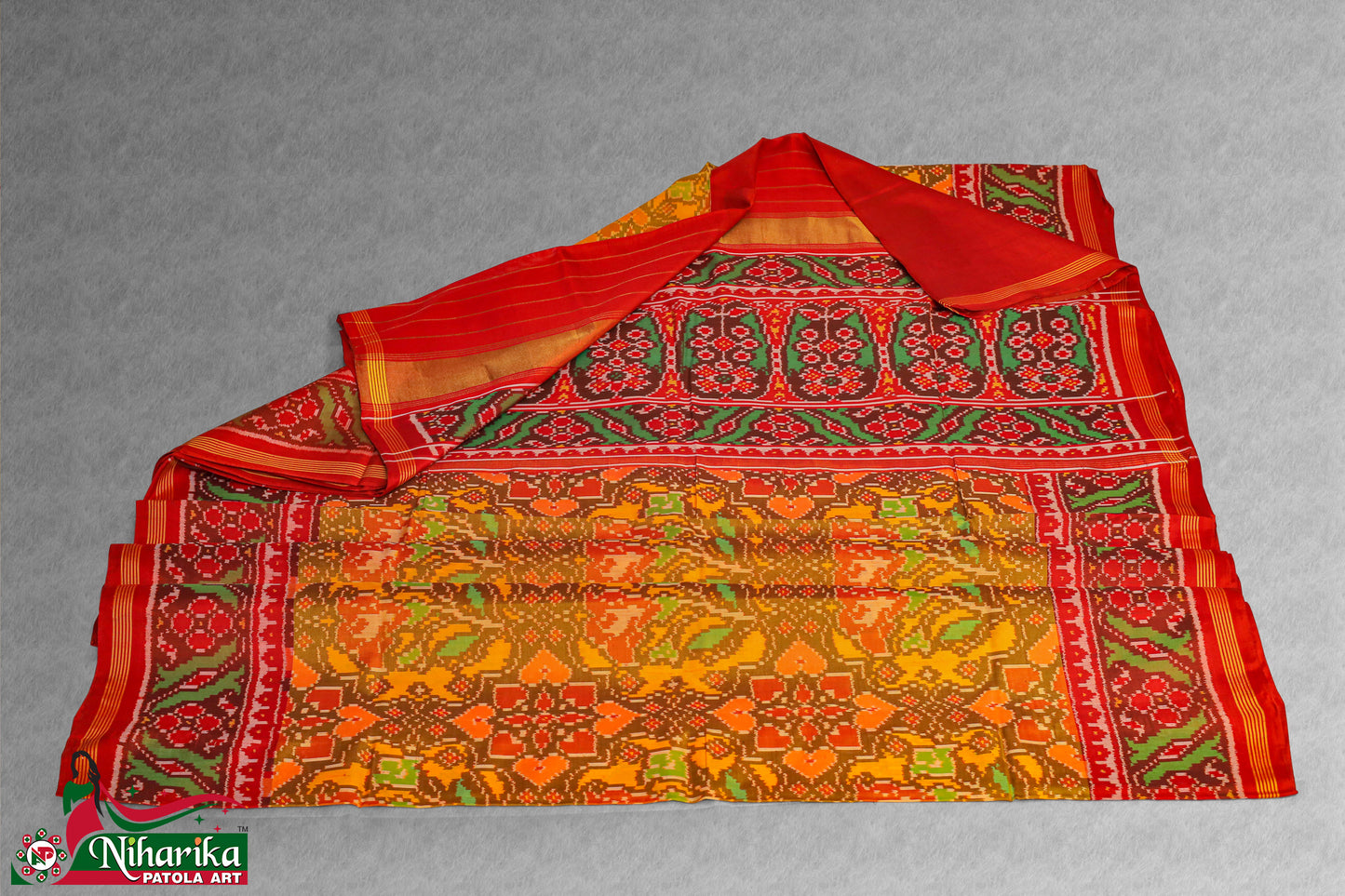 SIPS-F-GLYR-01 | Fancy Semi Ikkat Patola Saree