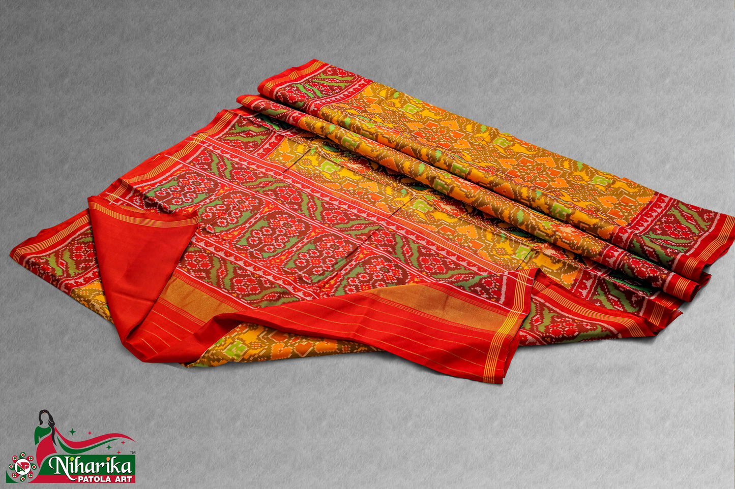 SIPS-F-GLYR-01 | Fancy Semi Ikkat Patola Saree