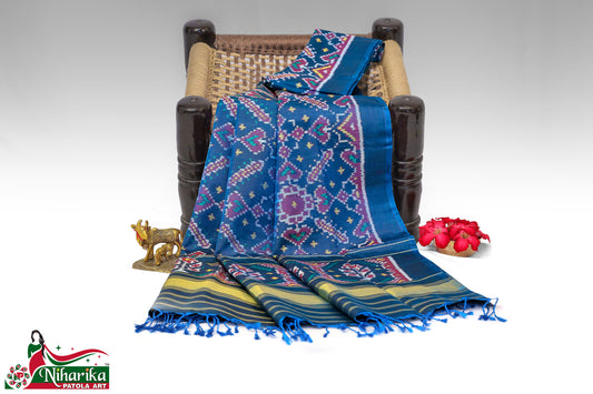 SMIPD-MC-Rb-01 | Manekchok Semi Ikkat patola Dupatta