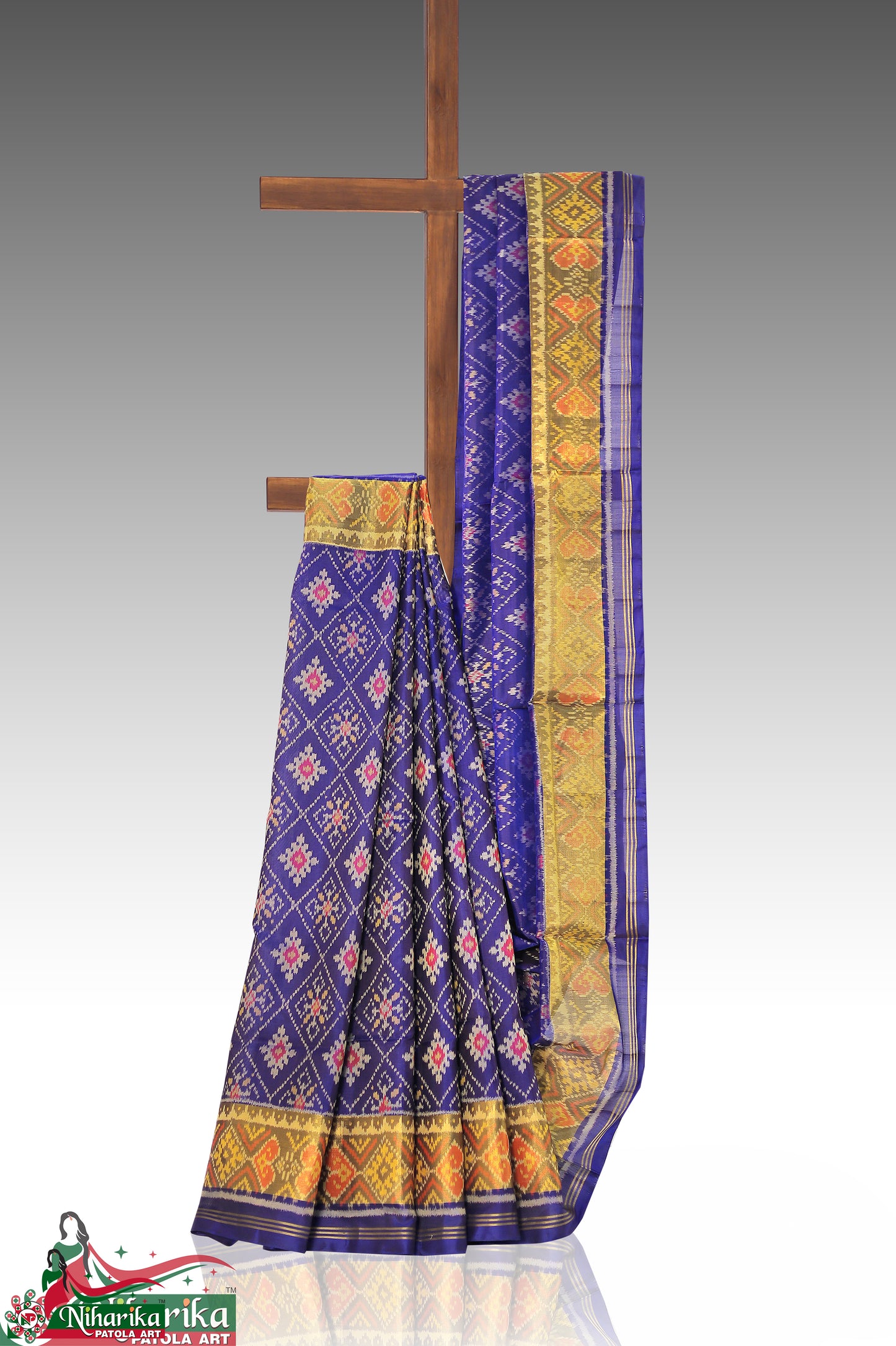 SIPS-PC-B-01 | Paanchanda Single Ikkat Patola Saree (RAJKOTI)